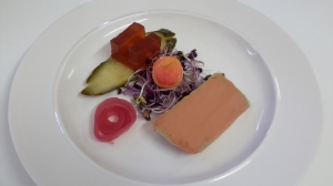 Smooth liver pate with pickled apples